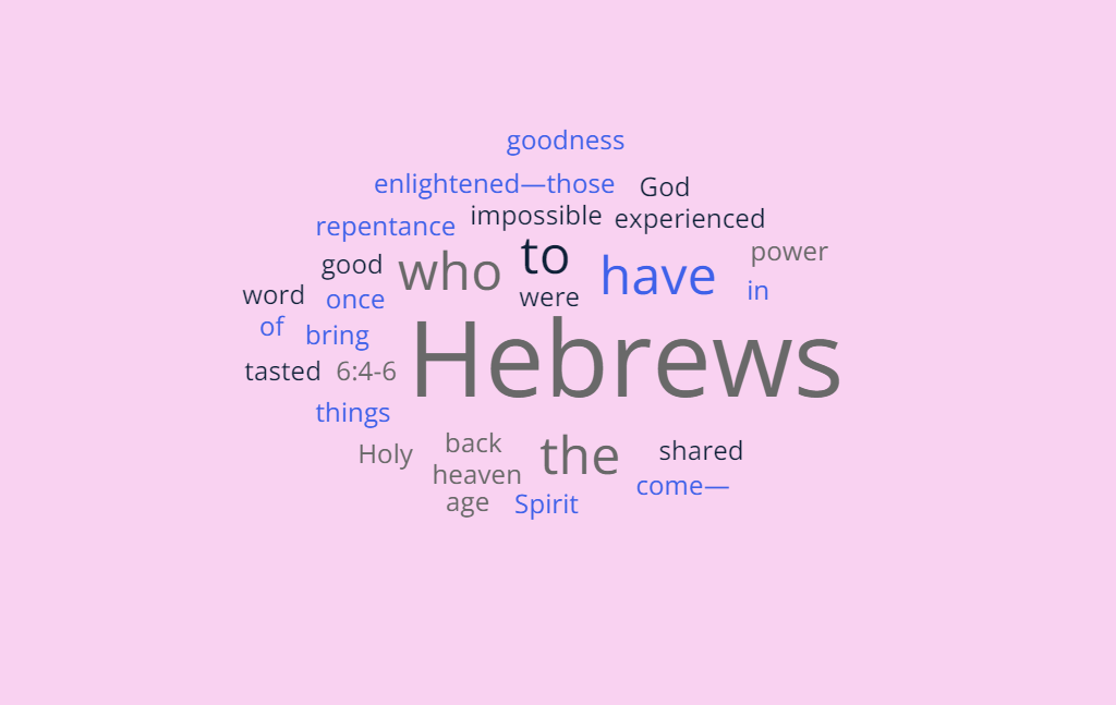 Thoughts on Hebrews 6:4-6